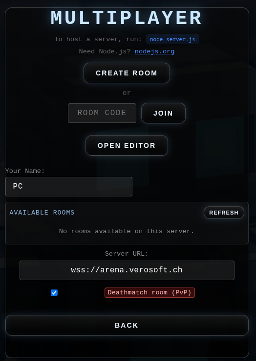 FPS Arena multiplayer lobby